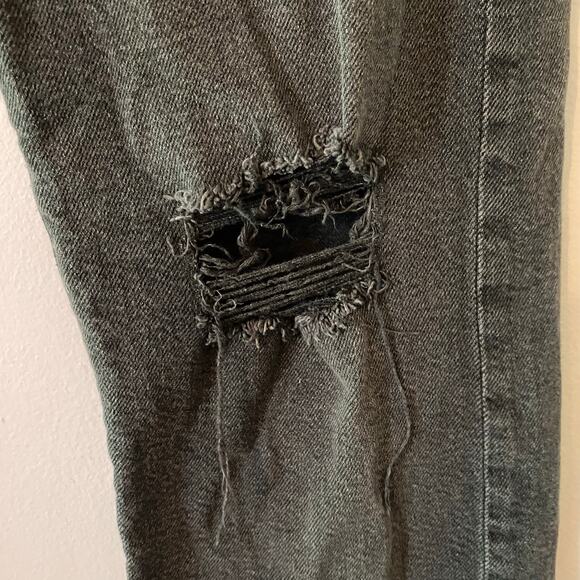 Levi's Wedgie Straight Black Gray Button Fly High Waisted Jeans Women's size 29 - Picture 6 of 14